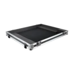 ProX ATA flight case for Yamaha TF5 digital mixer showing side profile with wheels and handles