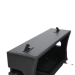 ProX ATA flight case for Yamaha DM7 compact mixer with dimensional specifications and caster placement diagram