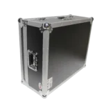 ProX ATA flight case for Yamaha TF1 digital mixer showing rear panel connections and cable management