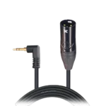 ProX 10 foot 3.5mm TRS to XLR-M audio cable with connectors displayed