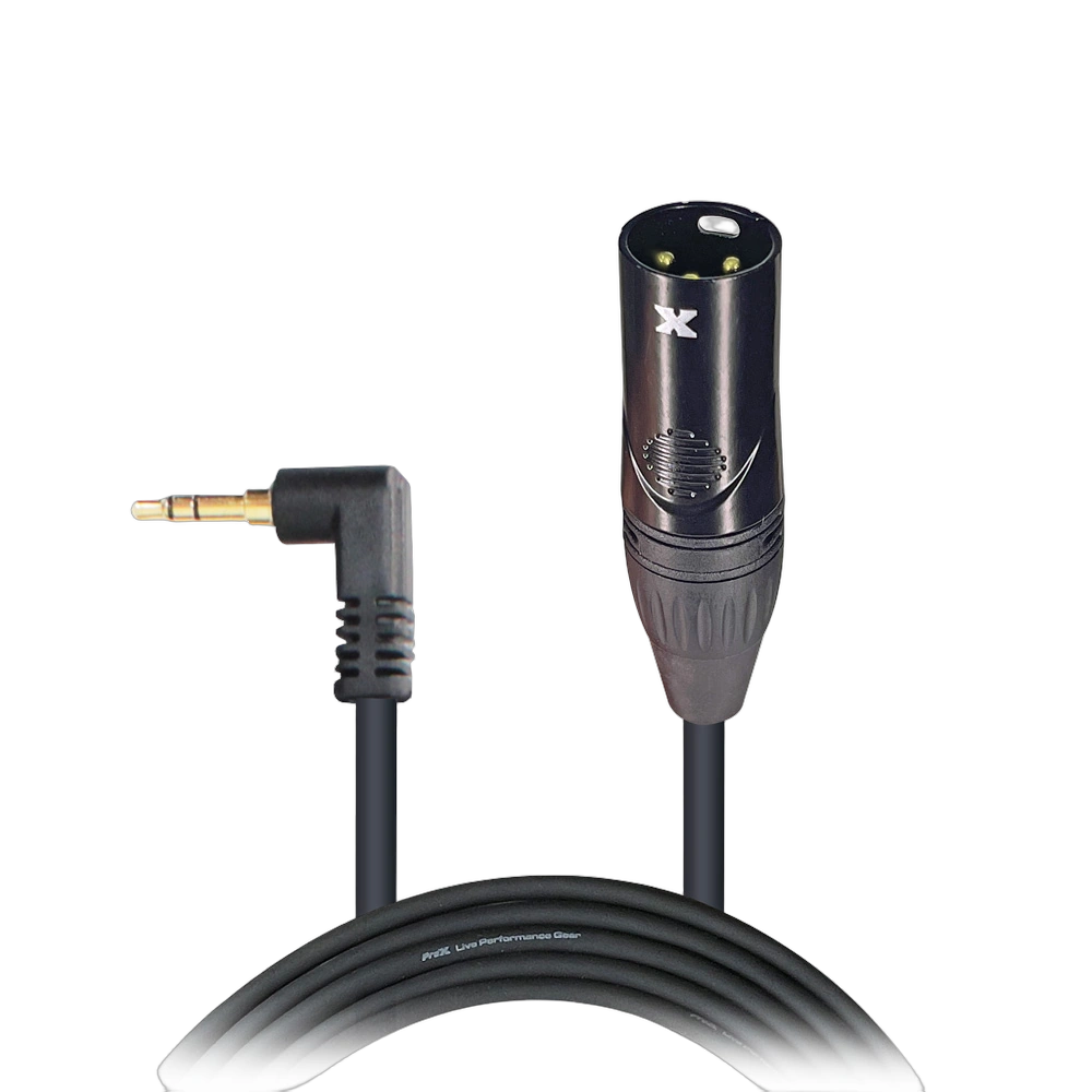 ProX 10ft 3.5mm TRS to XLR-M Audio Cable ProX 10 foot 3.5mm TRS to XLR-M audio cable with connectors displayed