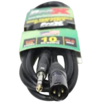 ProX balanced audio cable with 1/4 inch TRS and XLR-M connectors, close-up detail view