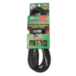 ProX balanced audio cable with 1/4 inch TRS and XLR-M connectors, 15 foot length