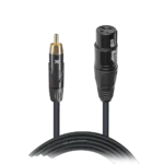 ProX 50 foot audio cable with RCA male to XLR female connectors, professional grade