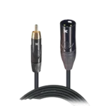ProX 5 foot audio cable with RCA connector and XLR-M connector displayed on white background
