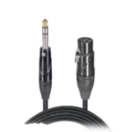 ProX 10 foot balanced audio cable with 1/4 inch TRS to XLR-F connectors displayed on white background