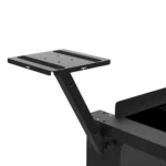 ProX BLACK side mounting shelf for B3 DJ table workstation with audio monitor bracket attachment