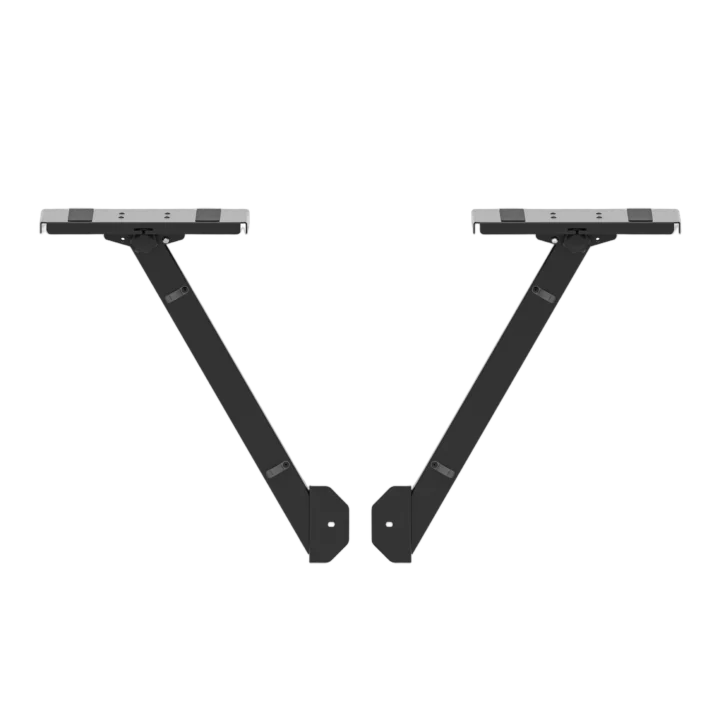 ProX BLACK audio monitor side mounting shelf for B3 DJ table workstation, front view