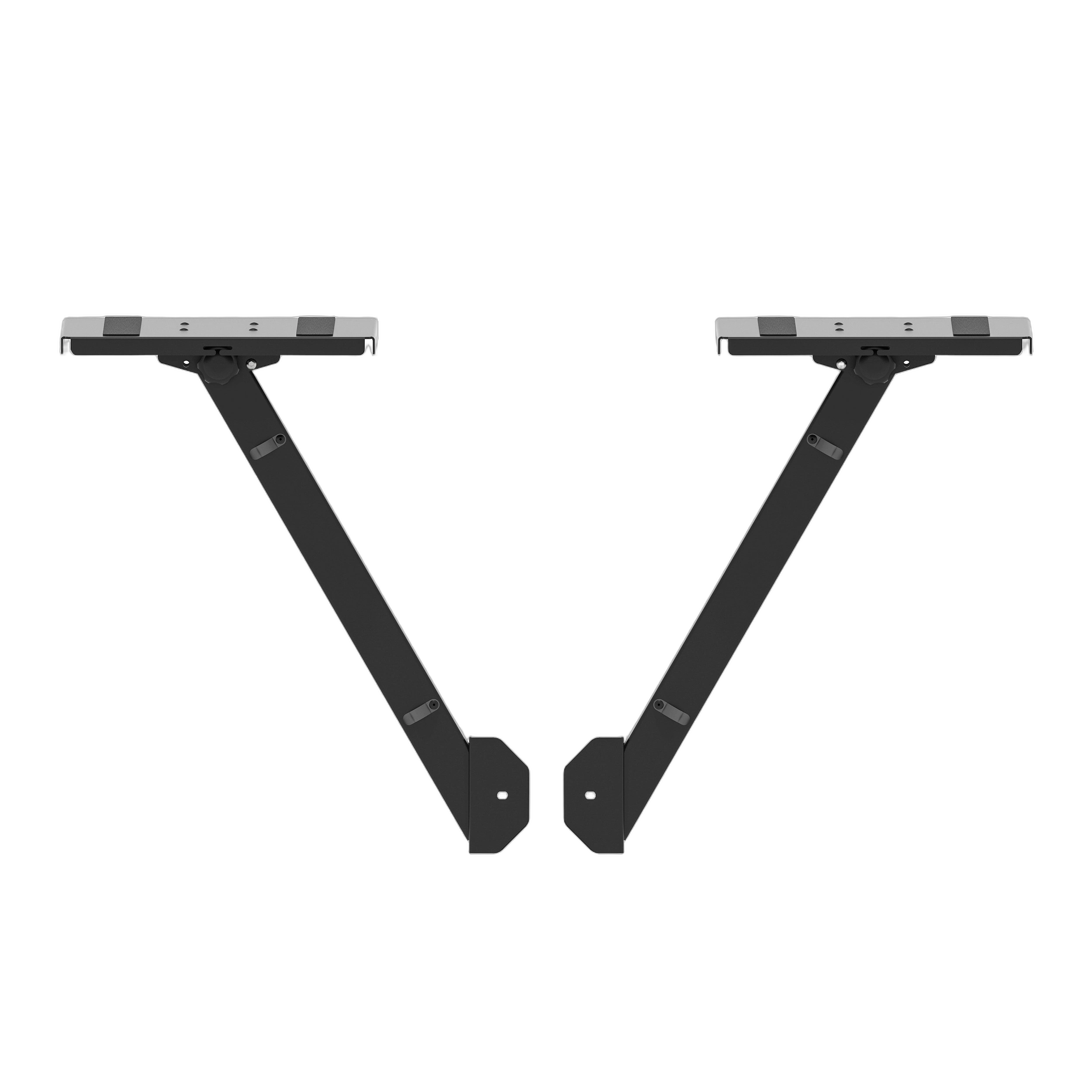 ProX BLACK Audio Monitor Side Mounting Shelf B3 DJ Table ProX BLACK audio monitor side mounting shelf for B3 DJ table workstation, front view