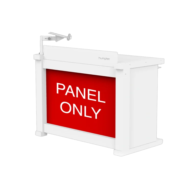 ProX white front central panel cover for B3 DJ table workstation with integrated control layout