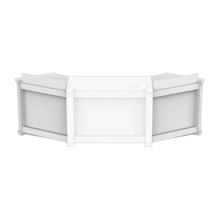 ProX WHITE B3 PLUS extension pack showing left and right add-on modules for DJ workstation