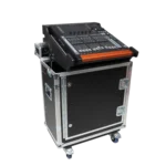 ProX Behringer Wing Compact flip-ready hydraulic flight case with retractable wheels and handles