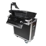 ProX Behringer Wing Compact flight case rear panel showing cable management and connector access points