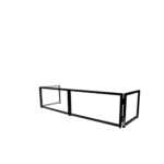 ProX 6 foot foldable tabletop DJ facade with four panels, dimensional specifications and measurements diagram