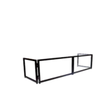 ProX 6 foot foldable tabletop DJ facade with four panels, dimensional specifications and measurements diagram