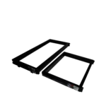 ProX 6 foot foldable four panel tabletop DJ facade with black and white scrims dimensional specifications diagram