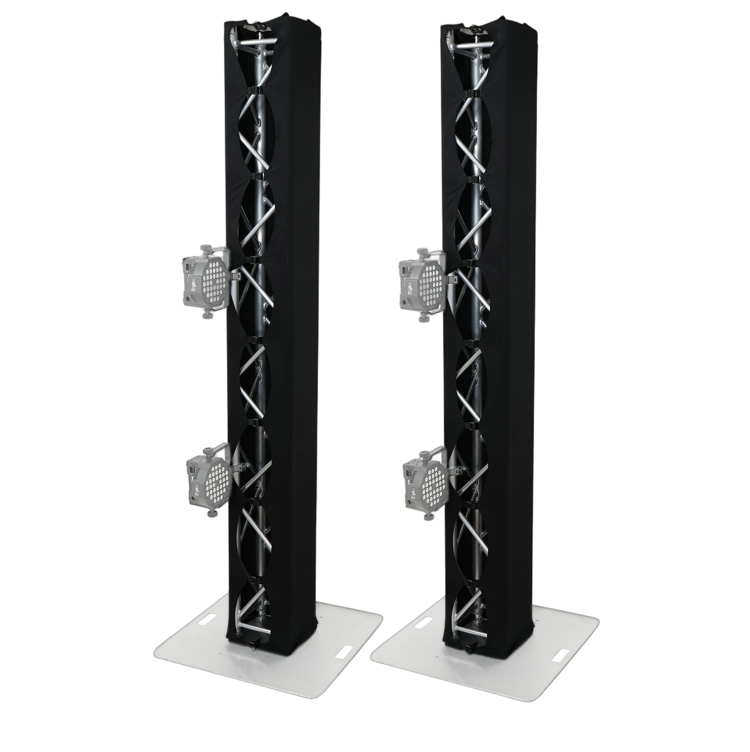 ProX 6.56 FT Box Truss Scrim Cover Black ProX 6.56 foot black box truss three-sided scrim cover with carrying bag included