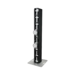 ProX 6.56 foot box truss three side black scrim cover with dimensions and specifications diagram