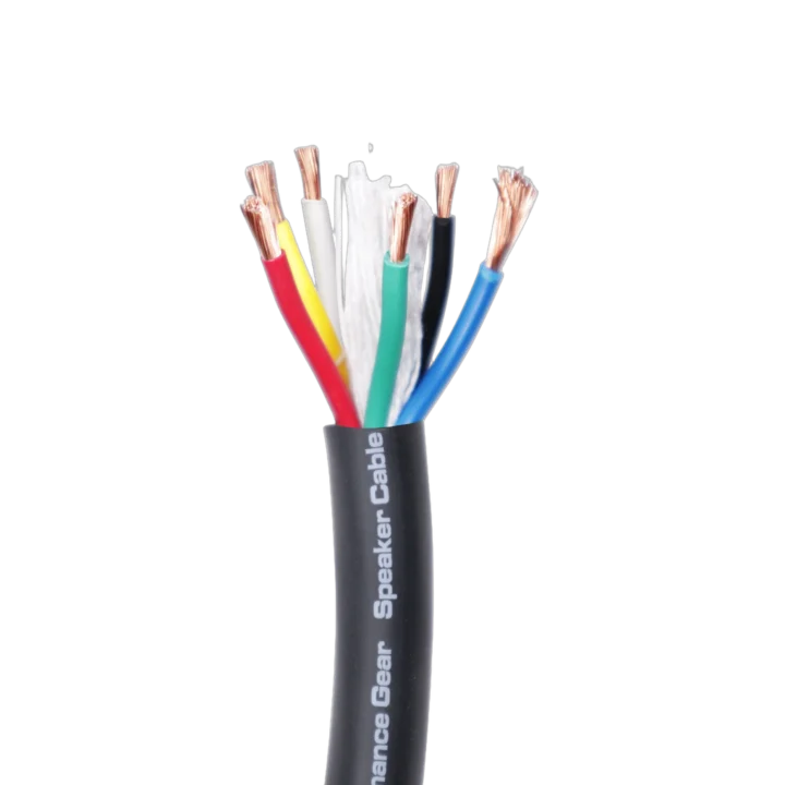 ProX 100 foot bulk speaker wire with 12 AWG 6 conductor configuration coiled spool
