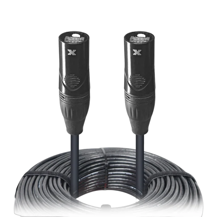 ProX 200 foot Cat6 shielded STP ethernet cable with RJ45 connectors coiled