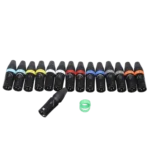 ProX color-coding ID rings installed on XLR cable connectors for cable identification and organization