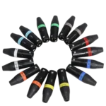 ProX color-coding ID rings for XLR cables, close-up detail showing six vibrant colored rings