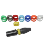 ProX color-coding ID rings for XLR cables, six-pack detail showing ring colors and texture