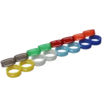 ProX color-coding ID rings for XLR cables, six-pack assorted colors displayed