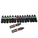 ProX color-coding ID rings for XLR cables displayed in side profile showing ring design and color options
