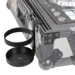 ProX cup holder mounted on microphone stand showing secure grip and adjustable clamp mechanism