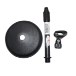 ProX desktop microphone stand with 6-inch round base shown from side angle