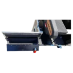 ProX DiGiCO S21 flip-ready hydraulic mixer console flight case with wheels, side profile view showing case depth and handle