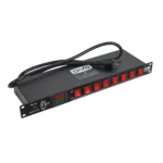ProX Divo 8 way power distribution center with LED indicators, USB port, and rack mount hardware