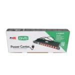 ProX Divo 8 way power distribution center mounted in professional audio rack setup with connected equipment