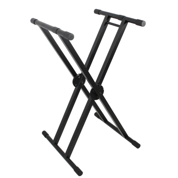 ProX DJ case keyboard stand double X style with ergo easy lock mechanism front view