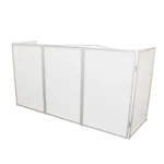 ProX 5 Panel Silver Frame DJ Facade stainless steel quick release hinge mechanism close-up