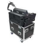 ProX flip-ready console case for DM7-EX compact mixer with 2U rack space dimensional specifications diagram