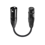 ProX DMX adapter cable with 5-pin XLR male connector and 3-pin XLR female connector, 6 inch length