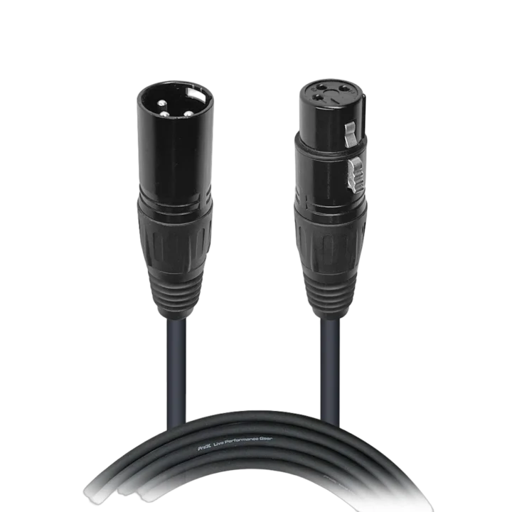 ProX 50 foot DMX cable with 3-pin connectors, professional lighting control cable