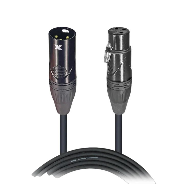 ProX 50 foot DMX cable with 3-pin connectors, professional audio lighting cable