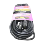 ProX 50 foot 5-pin DMX cable showing XLR connector and cable construction detail