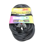 ProX 50 foot DMX cable with 3-pin XLR connectors showing cable construction and connector detail