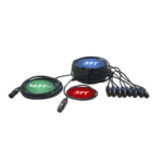 ProX 43 foot DMX cable with 1 to 9 outlet 3-pin DMX connectors showing multi-outlet configuration