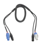 ProX 6 ft DMX cable with PowerCON and XLR connectors, professional audio interconnect
