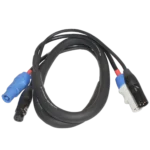 ProX 10 foot DMX cable with PowerCON and XLR connectors, professional audio jumper cable