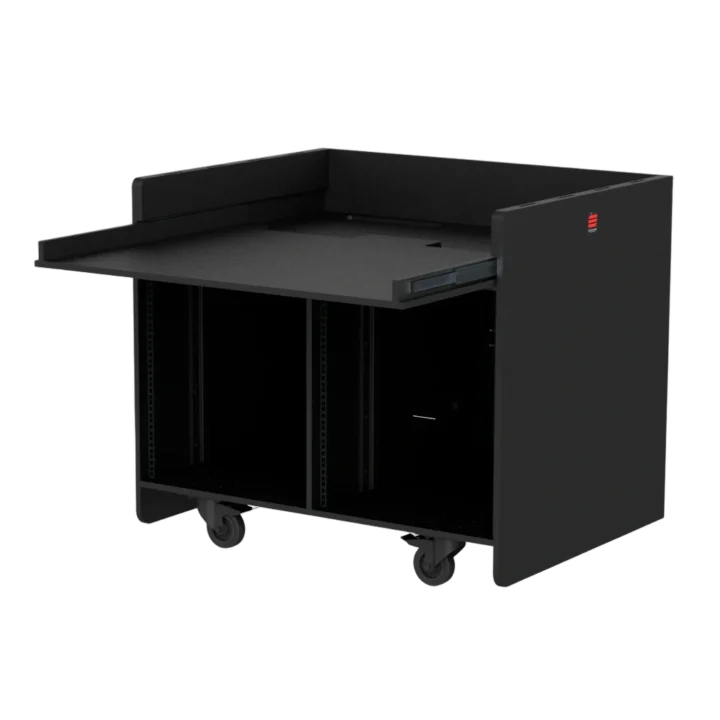 ProX Double Wood Regie 12U+12U professional rack case with dual 12-unit compartments and wood construction