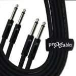 ProX 5 ft dual-channel patch cable with 1/4 inch mono connectors rear view