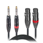 ProX 3 ft dual-channel patch cable with 1/4 inch TRS to XLR female connectors