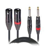 ProX dual-channel patch cable with 1/4 inch TS to XLR male connectors, 3 feet length