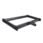 ProX dual laser DJ lighting mount bracket showing clamp mechanism and 2 inch pipe connector detail